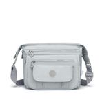 Krinkıl Kumaş Kadın Postacı Çantası Smart Bags 3005 Açık Gri