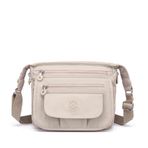 Krinkıl Kumaş Kadın Postacı Çantası Smart Bags 3005 Bej
