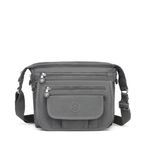 Krinkıl Kumaş Kadın Postacı Çantası Smart Bags 3005 Koyu Gri