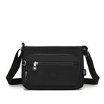Krinkıl Kumaş Kadın Postacı Çantası Smart Bags 3270 Siyah