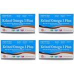 Krinol Omega 3 Plus - Balık Yağı, Krill Yağı, Resveratrol, E Vitamini ve Astaksantin - 60 Kapsül - 4 Kutu