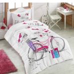 Kristakl By Taç Cute Gırls Tek Kişilik Kapitoneli Nevresim Takımı