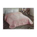 Kristal 160x220 cm Pembe Pudra Çift Kişilik Battaniye