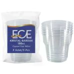 Kristal Bardak, 180 Ml, 7 Oz, 5'Li, Kullan At, Tek Kullanımlık, Ece