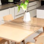 Kristal berraklığında 1.2mm PVC masa koruyucu kahve yemek ve yazı masaları için şeffaf masa örtüsü koruma 135x200cm/53x79in
