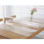 Kristal Berraklığında 2 mm Kalın Su Geçirmez Masa Örtüsü Koruyucu Açık Kamp için 140x160 cm Silinebilir Plastik Masa Örtüsü Dikdörtgen Masalar için