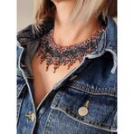 Kristal Boncuk Tasma Choker Model El Yapımı Kolye