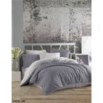 Kristal ByTaç Puzzle Gri Çift Kişilik Terry Cotton Nevresim Takımı - 200 x 220 cm