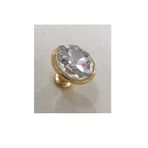 KRISTAL CAM DUGME KULP REUS 32 MM. PARLAK ALTIN