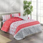 Kristal Çift Kişilik Double Size Kapitoneli Dört Mevsim Nevresim Takımı - Amour Kırmızı - Renkli - 200 x 220 cm