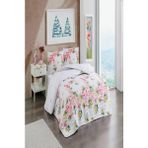 Kristal Çift Kişilik Kapitone Nevresim Takımı Dört Mevsim Serenade Pembe - 220 x 230 cm