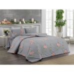 Kristal Çift Kişilik Ranforce Nevresim Takımı - 4 Parça - %100 Pamuk - Orijinal Lüks Kutu - Gri - 200 x 220 cm