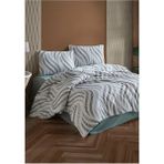 Kristal Çift Kişilik Ranforce Nevresim Takımı - 4 Parça - %100 Pamuk - Orijinal Lüks Kutu - Gri - Kahverengi - 200 x 220 cm