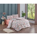 Kristal Çift Kişilik Ranforce Nevresim Takımı - 4 Parça - %100 Pamuk - Orijinal Lüks Kutu - Kahve - 200 x 220 cm