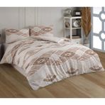 Kristal Hitit Kahverengi Çift Kişilik Nevresim Takımı - Açık Kahverengi - 200 x 220 cm
