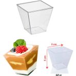 Kristal Kübik Kase Tatlı Kabı Kasesi 24 Adet Kapaksız 60 Cc. - 60 ml