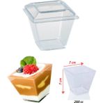 Kristal Kübik Kase Tatlı Kabı Kasesi Kapaklı 200 Cc. - 200 ml