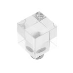 Kristal Kulp Küp 30X30mm Şeffaf - 2 Adet