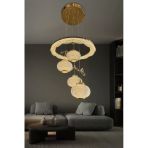 Kristal Küre 4 Lü Modern Sarkıt Led Avize