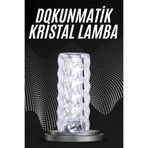 Kristal Lamba Masa Lambası Şarjlı Masa Lambası Dokunmatik Sensör Usb Şarjlı FRTKGT25DYMUCZZZKRİSTALLAMBAAA1