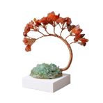Kristal Para Ağacı, Doğal Reiki Kristalleri ve Şifalı Taşlar, Değerli Taşlı İncili Çakra Ağacı, Ofis Masası Dekoru, Manevi Kristal Ağaç Süsü Feng Shui Değerli Taş Ağacı (Kırmızı)