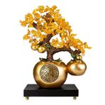 Kristal Para Ağacı Sitrin Kristal Ağaç Kristal Bonsai Trabzon Hurma Sitrin Şans Ağacı Temelli Reiki Şans Ağacı Zenginlik Para Ağacı Kristal Hediyeler Feng Shui Bonzai (Altın)
