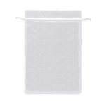 Kristal pul Detaylı Organze Tül Kese, 38x27 cm, Beyaz