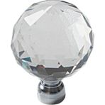 Kristal Şeffaf Krom Düğme 30 mm Kulp Lüks Country Mutfak Mobilya Dolap Çekmece Kulpu
