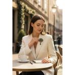 Kristal Su Damlası Sallantılı Tasarım Yaka İğnesi Broş