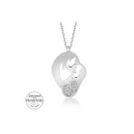 Kristal Taşlı Gümüş Anne Bebek Kadın Kolye CSR2183695