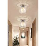 Kristal Taşlı Model Modern Tekli Plafonyer Model Krom Avize