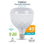 Kristal Torch 40w Yüksek Güçlü SMD LED Ampul - Beyaz Işık - E27 Duy - Enerji Tasarruflu