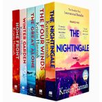 Kristin Hannah Collection 5 Books Set (The Nightingale, The Four Winds, The Great Alone, Winter Garden, Home Front)