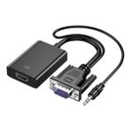 Krl VGA To HDMI Dönüştürücü Çevirici Kablo Adaptör Görüntü Ses Destekli