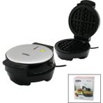 Krm Belçika Waffle Makinesi Elektrikli 4 Waffle - Yapışmaz Döküm Plaka Paslanmaz Çelik Ü