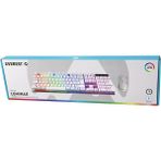 Krm Beyaz Gökkuşağı Işıklı USB Kablolu Oyuncu Klavye - Mouse Set (5047) Krm