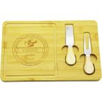Krm Bıçak Sağ 19X29CM -1.5cm Ahşap Bambu Kahvaltı Peynir Sunum Tabak 2peynir Bıçak=ahşap Sapl