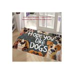 krm dünya ürünleri Sevimli Karikatür Köpek Kapı & Önü Banyo Paspası Yumuşak,Kalın Makinede Yıkanabilir Kaymaz 60X90CM