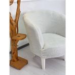 Krokan Kumaş Tekli Midye/papatya Koltuk Kalıbı Koltuk Örtüsü - Krem