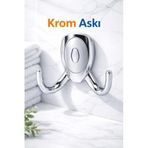 Krom Askı Çiftli Metal Duvar Askılığı, Parlak Krom, Elbise Mont Çanta Havlu için Dayanıklı Portmanto
