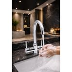 Krom Baston Arıtmalı Mutfak Eviye-Lavabo Bataryası-Arıtmalı