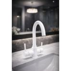 Krom Baston Beyaz Lavabo Mutfak Bataryası