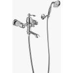 Krom Duş Seti Vintage Tasarım Duş Bataryası Premium Set Kompe Pirinç