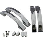 KROM DUŞAKABİN KULP SETİ 2 İÇ 2 DIŞ ÇİFT KAPAK KULBU SERT PLASTİK