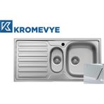 Krom Evye Classıc EC-336-D Sol Desenli 50X100 Paslanmaz Çelik Mutfak Evyesi