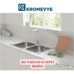 Krom Evye EC-170 Paslanmaz Çelik Mutfak Evyesi 50X79