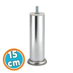 Krom Gümüş Metal 15 Cm Mobilya Ayağı Modern Koltuk Kanepe Dayanıklı Tv Ünite M8 Civatalı Ayakları