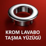 Krom Kaplama Lavabo Taşma Yüzüğü, ABS Plastik, Kolay Montaj, Tüm Standart Lavabolar İçin Uyumlu