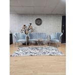 Krom Kaplama Tel Ayak Papatya Çay Seti Koltuk Takımı , Balkon, Salon, Ofis, Cafe Koltuk Takımı Gri Renk Tek Ebat Beden