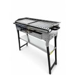 KROM KARTLANIR AYAK MANGAL-KÜLLÜKLÜ-1.5 mm SAC KALINLIGI-YAĞDANLIKLI ÜST IZGARA